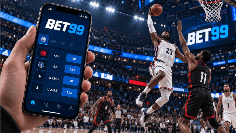 BET99 basketball betting interface for Canadian players
